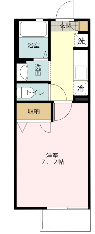 間取り：２０５号室の室内写真になります