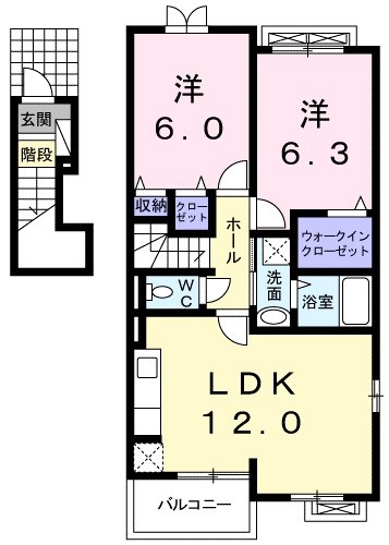 間取り：室内写真は201号室になります