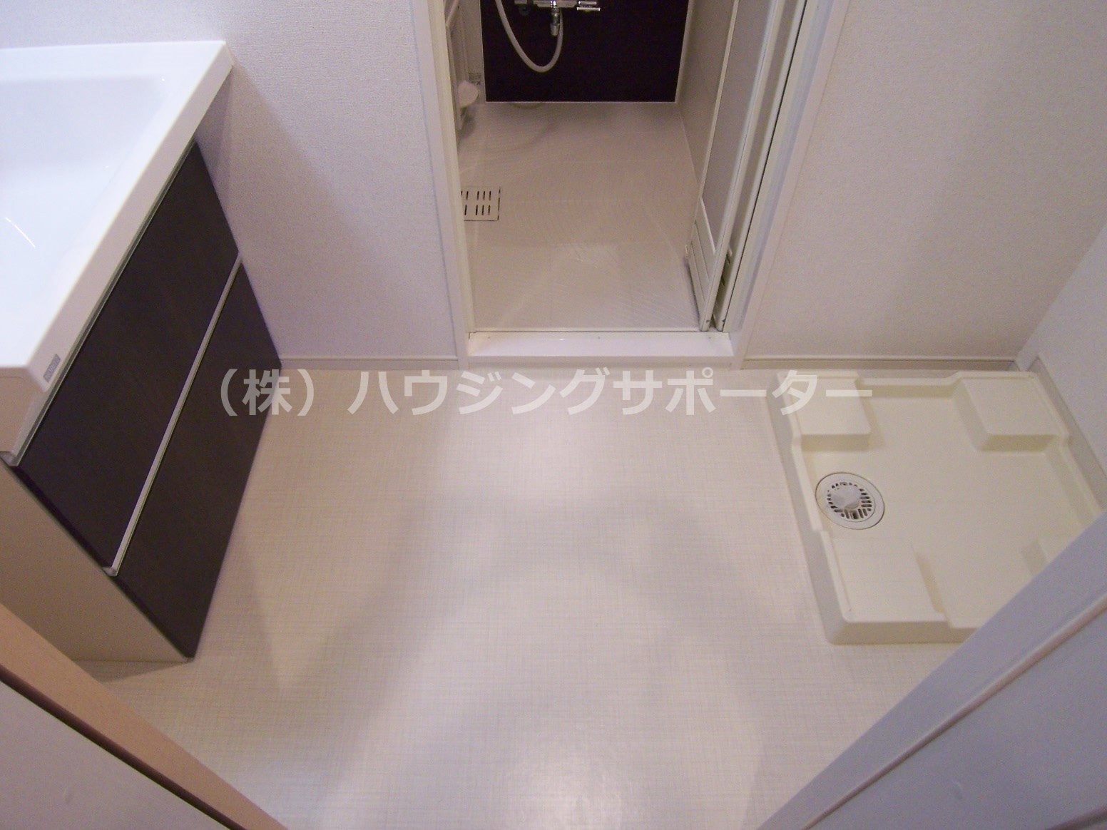 洗面所：洗面脱衣スペースの床の広さです