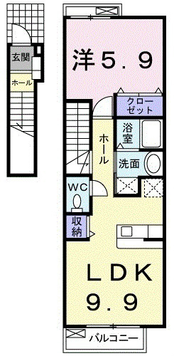間取り：室内写真は202号室になります