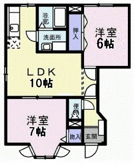 間取り：室内写真は101号室になります