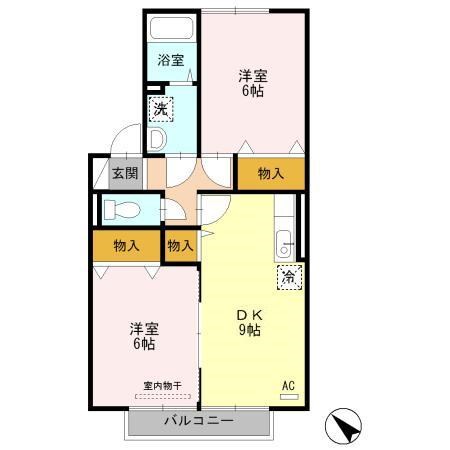 間取り：室内写真は102号室になります