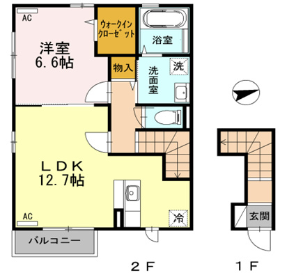 間取り：室内写真は201号室になります
