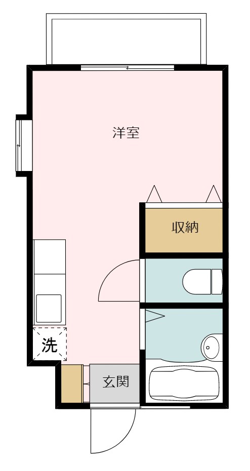 間取り：室内写真はＢ２０６号室になります