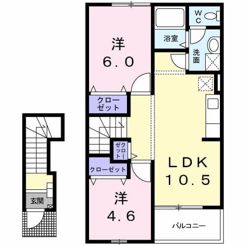 間取り：室内写真は203号室になります