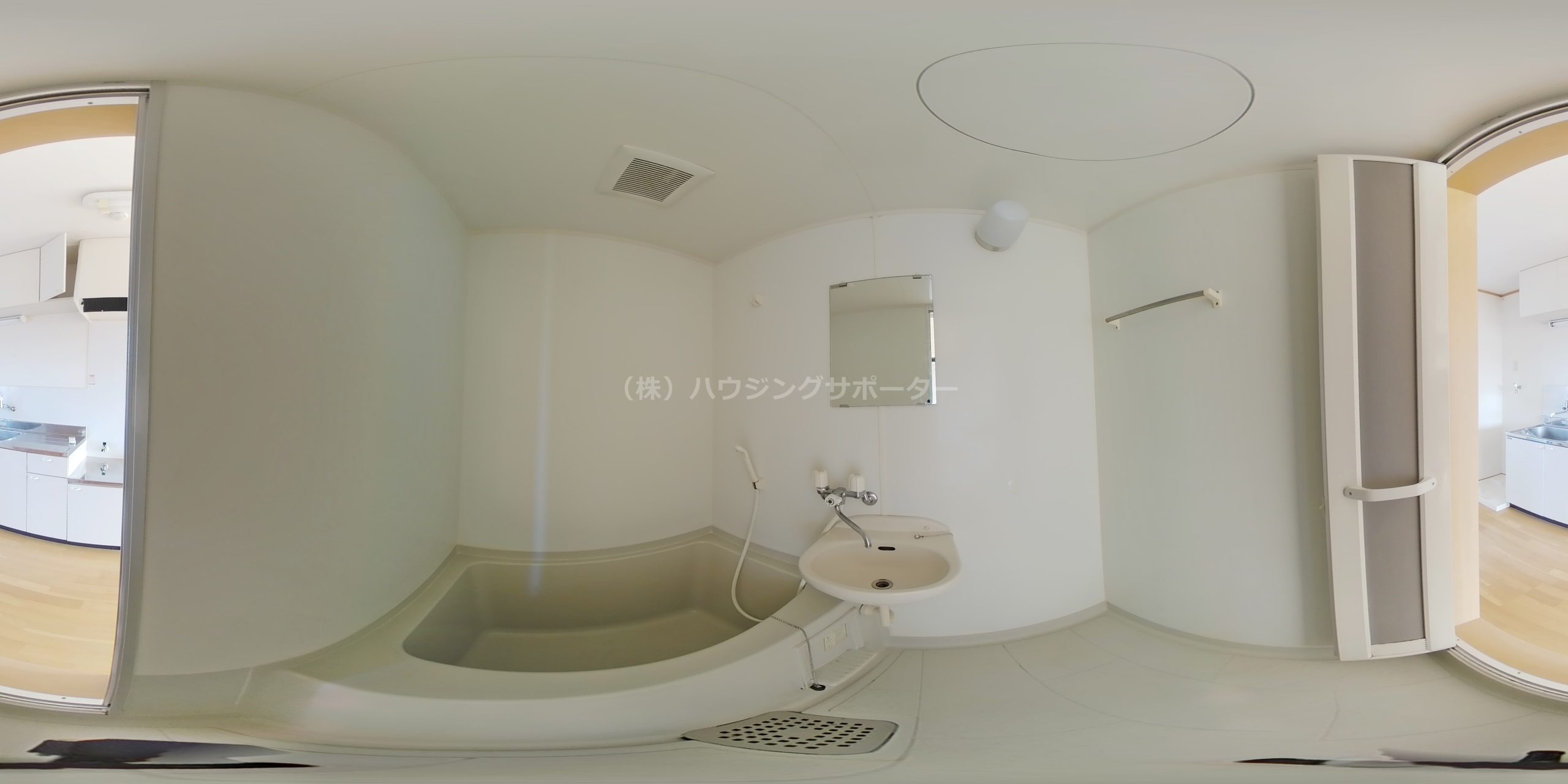 風呂画像：Ｃ棟２０２号室のパノラマ画像です