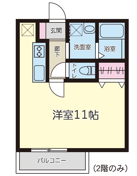 間取り：室内写真は１０１号室になります。