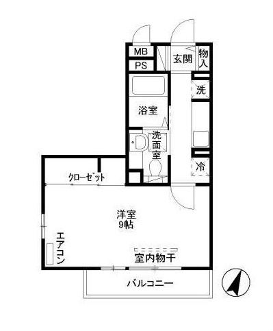 間取り：※室内写真は30.35㎡、1Kタイプのお部屋です