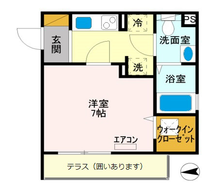 間取り：※室内写真29.17㎡109号室です