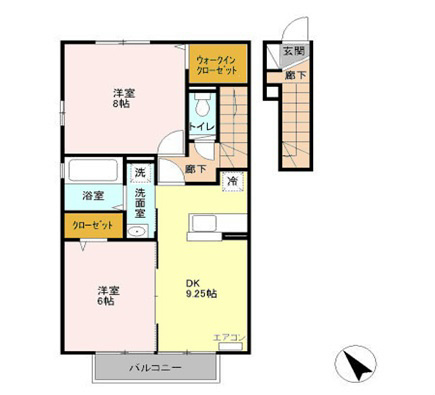 間取り：※室内写真は同間取り203（中）参考です。