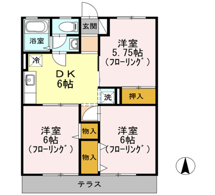 間取り：※一部和室があるお部屋もあります。