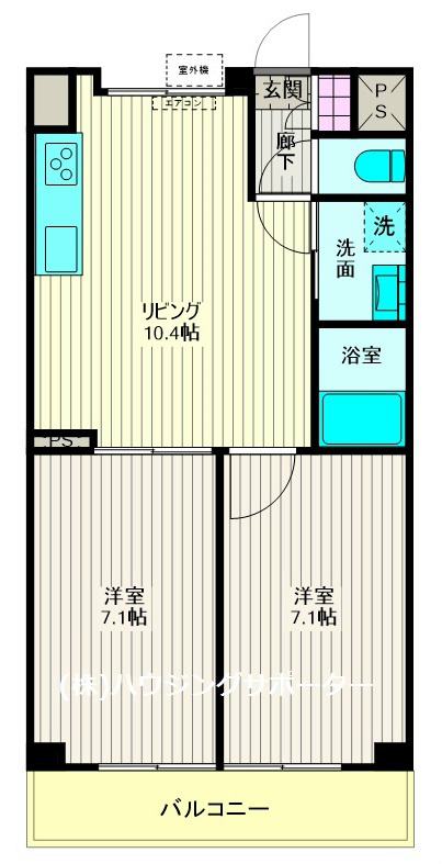 間取り：※室内写真は402号室（Ｂタイプ）です