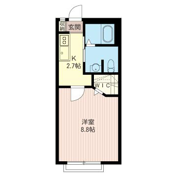 間取り：※室内写真は102号室です