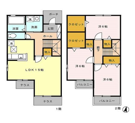 グリーンヴィレッジ　D 間取り