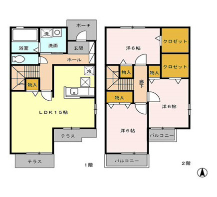グリーンヴィレッジ　Ｃ 間取り