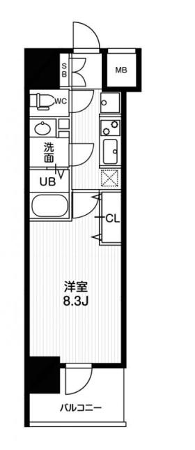 Ｎ-stage　Hachioji 2号室タイプの間取りです