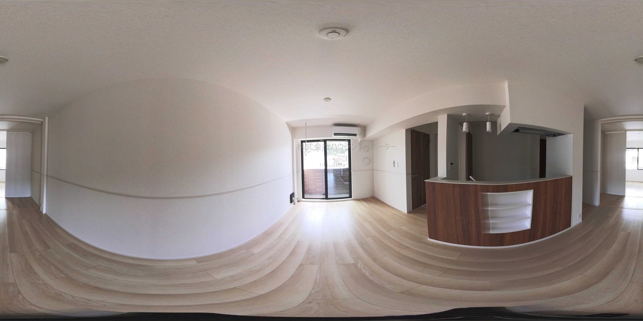 Ⅰ103号室のパノラマ画像出す。部屋により左右反転です。