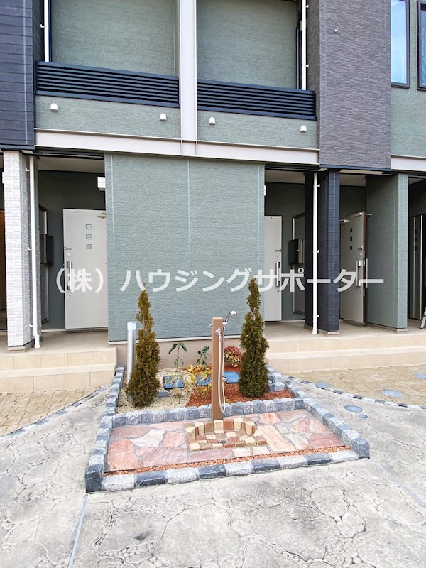 カーサ・エスカリエ ペット足洗い場。※建築中時の写真です